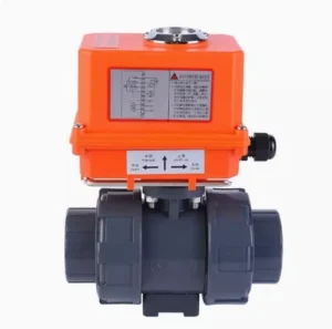 220V 24V UPVC Electric Actuator Driven Ball Valve True Union Ball Control Valve