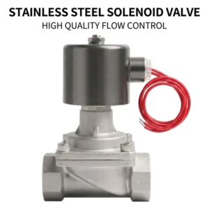 220V NC Threaded Stainless Steel Steam Solenoid Valve Piston Type High Temperature High Pressure Pipeline Shutoff