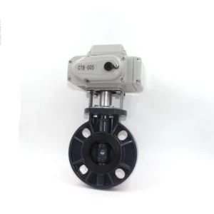 220v 24v 12v Upvc Dn80 Motorized Wafer butterfly Valve