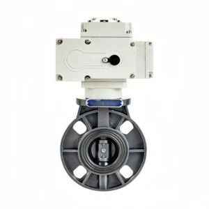 24VDC 220VAC Electric Actuator UPVC/PVC Plastic Butterfly Valve Resistant to Acid Alkali Water Corrosion