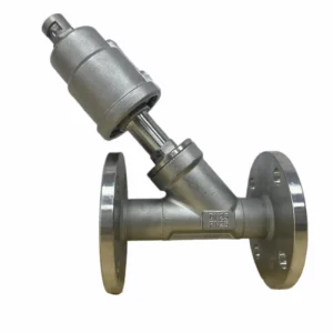25 bar Flange Connection Stainless Steel 304 Spring Return Air Water Steam Pneumatic Angle Seat Valve Air Control Angle Seat Val