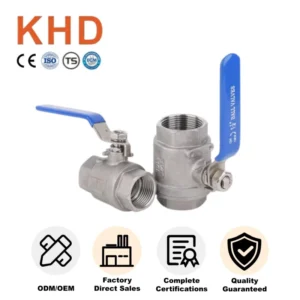 2PC Manual Control Threaded Ends Ball Valve Stainless Steel 304 Floating Ball Valve