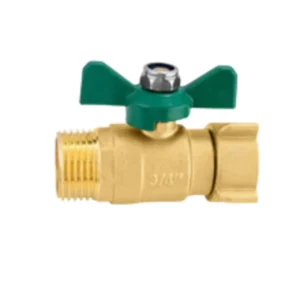 3/4 Inch Brass Garden Hose Shut Off Valve Full Flow Water Shut-Off Connector Equipped with 360 Degree Rotatable Swivel Joint