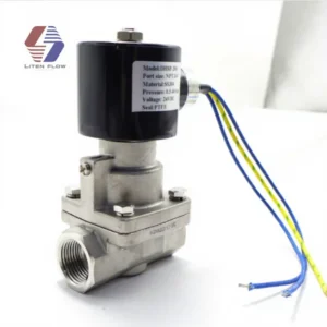 3/4 NPT 40bar Solenoid Valve 24VDC 304 Stainless Steel Normally Closed for Air Liquid Water