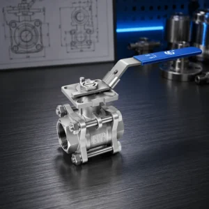3-PC 316 316L 304 Stainless Steel Ball Valve Internal Thread Connection Float Type Structure for Water 1000 PSI PN63