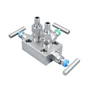 3 Valve Three Way Instrument Manifold Assembly Needle Valve Stainless Steel 6000psi Pressure Transmitter for Commercial