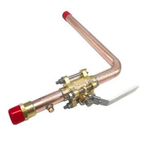 3 piece Brass Ball Valve With 90 Degree Brass Pipe for Hospital Medical Gas UL CE