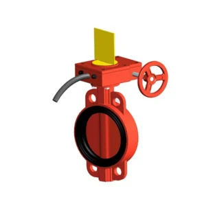 300 PSI Rated Fire Protection Butterfly Valve with Supervisory Switch 6″ (150mm) UL FM Certified Gear Operated Valve