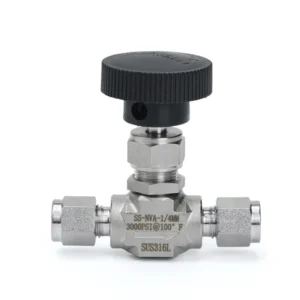 304 & 316 Stainless Steel Double Ferrule Needle Valve Pneumatic Straight Plastic Fittings 25-40MPA