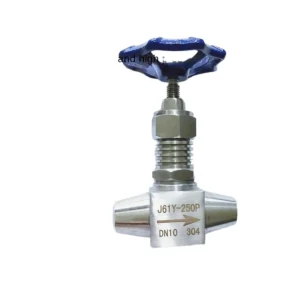 304 316 Stainless Steel J61Y High Temperature Pressure Stop Valve Butt Welding Needle Valve DN6 Instrument Parts Accessories