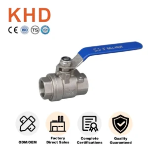 304 316 Stainless Steel Manual Ball Valve PTFE 1/4 3/8 1/2 3/4 1 1-1/2 2 Female Full Port Manual Ball Valve