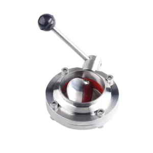 304 316L Food Stainless Steel High performance Manual Welding End Butterfly Valve Hygienic and High quality Butterfly Valve