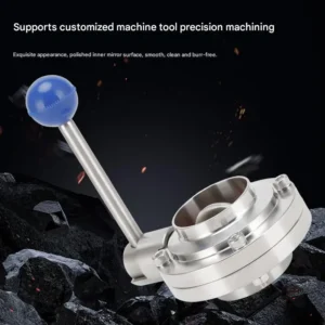 304 316L Manual Welded Butterfly Valve D71 Stainless Steel Sanitary Welded Butterfly Valve