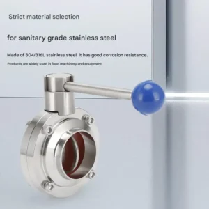304/316L Manual Welded Butterfly Valve Stainless Steel Sanitary