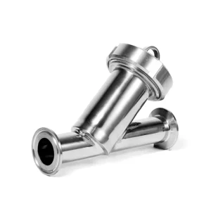 304 Quick install Y type Sanitary Grade Clamp in Type Quick opening 316L Flange Pipe Polished Filter Screen Valve for Water Food