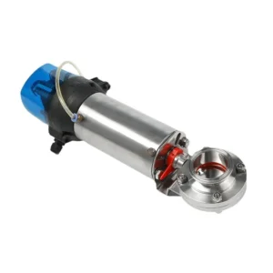304 Sanitary Pneumatic Butterfly Valve Stainless Steel Quick-install Butterfly Valve Food-grade Welded Butterfly Valve