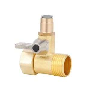 304 Stainless Steel Angle Valve Multi Function Water Shut Off Valve Brass Accentuated Angle Stop Valve with 1/2″ Thread