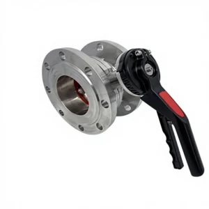 304 Stainless Steel Duckbill Flange Sanitary Manual Flange Wafer Butterfly Valve No Negative Pressure Water DN50 Kiln
