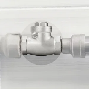 304 Stainless Steel H14 Female Threaded Swing Check Valve WOG 200 Non Return One Way Horizontal Installation