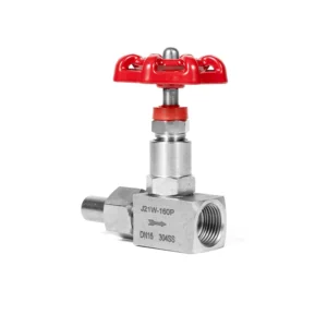 304 Stainless Steel Internal Thread Globe Valve with Welded High Pressure Gauge for Shut-off Water J21W-160P