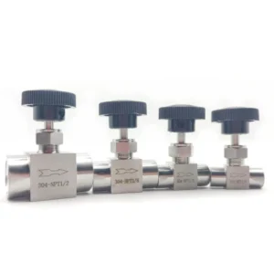 304 Stainless Steel Male Thread Needle Valve NPT 1 4 Female Thread Shut off Valve 2 Fraction US Style Flow Control Valve