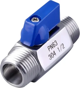 304 Stainless Steel Manual Mini Ball Valve 1/4 Inch Water Valve Switch with Double Inner Outer Wire 2 4 6 Points Options