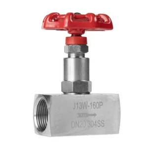 304 Stainless Steel Manual Needle Valve J13W 160P High Pressure Instrument for Water Pipeline Threaded 1 8′ 1 2′