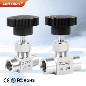 304 Stainless Steel Needle Valve Adjustable Flow Control Valve Female Thread G1 8 G1 4 G1 2 Industrial Precision Valve