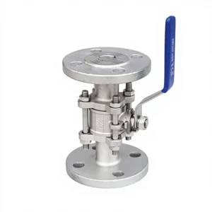 304 Stainless Steel Three Piece Flange Ball Valve Q41F-16P Manual Water Plumbing Valve DN15-DN100 -20C To 230C
