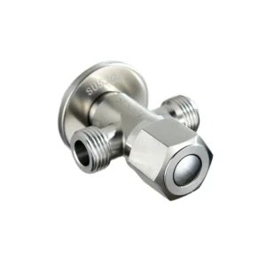 304 Stainless Steel Three Way Angle Valve G1 2 Modern Design Water Saving Hot Cold Water Faucet Accessories