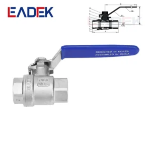 316 Casting 2PC Ball Valve Female-female Threaded Ends Ball Valve Stainless Steel 304 General