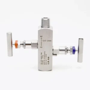 316L Stainless Steel 2 Valve Manifold 1/2″ NPT Male X Female 6000PSI Instrument Block & Bleed Valve