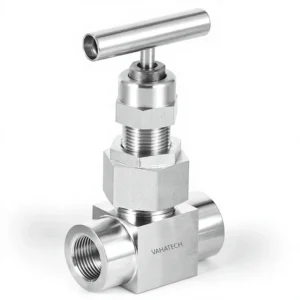 316L Stainless Steel 3pc Plug Valve Flanged Connection G1/4 Port Size One handle Adjustment Flow Gas Needle Valve Hydraulic