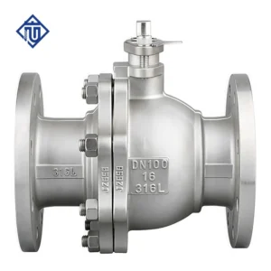 316L Stainless Steel Flange Full Bore Manual Ball Valve with PTFE Seat