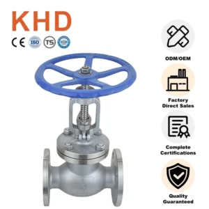 3in Industrial Stainless Steel Manual Flange Shutoff Valve Stainless Steel High Platform Flange Globe Shutoff Valve