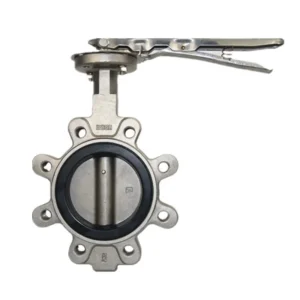 4 Inch Semi Stainless Steel Lug Type Manual Butterfly Valve Soft Sealed Water ISO9001 Certified