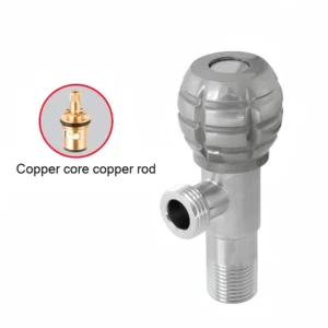 4-point Angle Valve for Hot and Cold Water Shut-off, Household 304 Stainless Steel, Universal for Water Heaters and Toilets