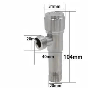4 point Angle Valve for Hot and Cold Water Shut off Household 304 Stainless Steel Universal for Water Heaters and Toilets