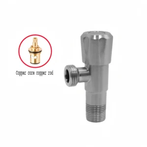 4-point Angle Valve for Hot and Cold Water Shut-off Household 304 Stainless Steel Universal for Water Heaters and Toilets