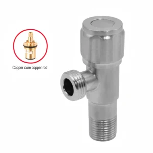 4-point Angle Valve for Hot and Cold Water Shut-off Household 304 Stainless Steel Universal for Water Heaters and Toilets