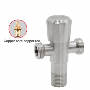 4-point Angle Valve for Hot and Cold Water Shut-off Household 304 Stainless Steel Universal for Water Heaters and Toilets