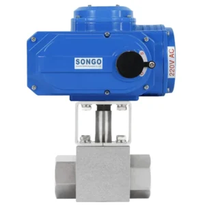 40Mpa DN40 12V 24VDC Forged Stainless Steel 316 Electric Actuator 5000 PSI High Pressure 2 Way Motorized Electronic Ball Valve
