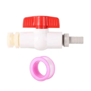 8 10 12mm IBC Water Tank Fitting Connector Water Stop PVC Ball Valve 1/2 Inch Thread Equal Diameter CPVC Handle Ball Valve
