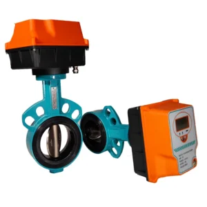8″ Nodular Cast Iron Electric Butterfly Valve Wafer Electric Motorized Butterfly Valve