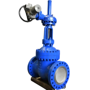 900LB On off Type Steel Gate Valve 18 Inch Double Flange Multi Turn Electric Actuated Industrial Petroleum Industry Oil Gas OEM