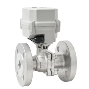 A150 Actuator 15N SS304 DN20 DC12V DC24V CR301 Electric Motorized Flange Valve with Manual Operation