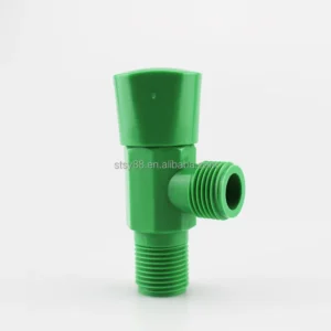 ABS Plastic Valve Chrome Plated Bathroom Fittings Manual Power Water Driven Angle Structure