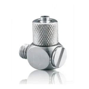 AHA Pneumatic Right-Angle Mini Needle Valve Nickel-Plated Brass Corrosion Resistant Air Flow Regulator for Industrial Use