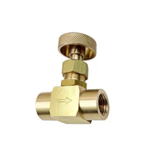 ANSI Brass Gas Mini Needle Valve FFB102 Brass Mini Needle Valve 1/4″ NPT Female