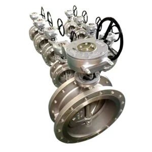 API 609 Certified Manual Hard Seal High Performance Triple Eccentric Butterfly Valve with Worm Gear for Water Applications